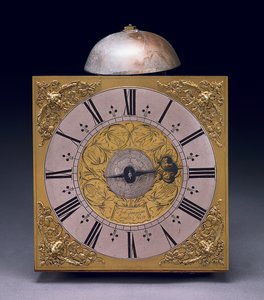 Firkantet urskive av en Charles II Thirty Hour Longcase Clock, ca. 1680 (blandet media)