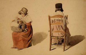 Lacemaking (akvarell)