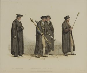 Visekansler, Esquire Beadle, Yeoman Beadle, Verger, gravert av J. Agar, publisert i R. Ackermanns 