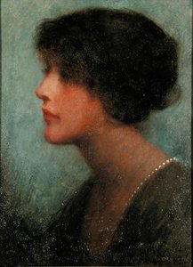 Portrait of a Lady (olje på lerret) av Thomas W. Derring