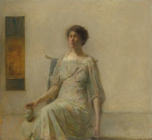 Dame med maske, 1911. av Thomas Wilmer Dewing