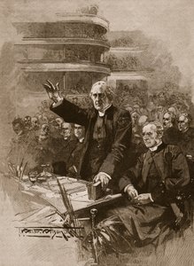 Erkebiskopen av Canterbury ved demonstrasjonen i Royal Albert Hall, 1893, illustrasjon fra 