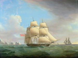 H.M. Fregatt Galatea, 38 Guns off the Needles, Isle Of Wight