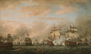 Slaget ved Saintes, 9.–12. april 1782 av Thomas Whitcombe