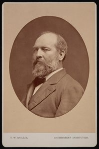 Portrett av James Abram Garfield 1831-1881, juni 1880.