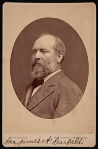 Portrett av James Abram Garfield 1831-1881, juni 1880.