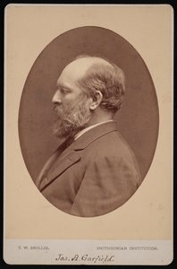 Portrett av James Abram Garfield 1831-1881, juni 1880.