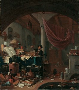 En alkymist i sin studie