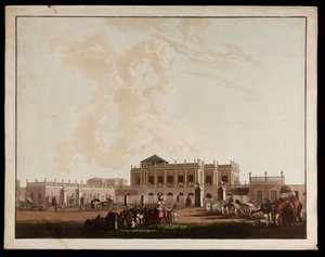 Gammelt regjeringshus fra utsikten over Calcutta av Thomas und William Daniell