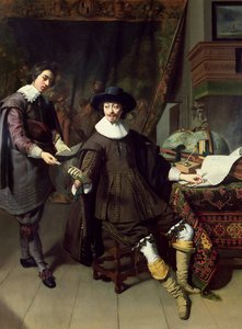 Constantijn Huygens (1596-1687) og hans kontorist, 1627