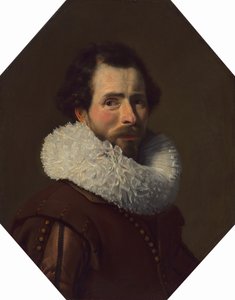 Portrett av en gentleman som bærer en fancy ruff, 1627.