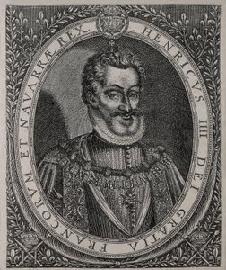 Portrett av HENRI IV av Frankrike og Navarre (1553-1610) gravering av Tomas de Leu (1500-tallet) av Thomas de Leu