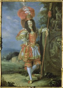 Leopold I (1640-1705), den hellige romerske keiser, i teaterdrakt, kledd som Acis fra La Galatea, en favola satt til musikk av Antonio Draghi, 1667 (olje på kobber)