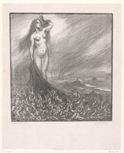 Hyllest til Zola Hommage à Zola (tittel på objekt) av Théophile Alexandre Steinlen (signed by artist)