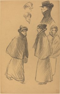 Figurstudier [recto] av Théophile Alexandre Steinlen