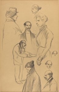 Figurstudier [verso] av Théophile Alexandre Steinlen