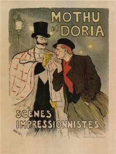 Mothu og Doria. Impresjonistiske scener, 1893 av Théophile Alexandre Steinlen