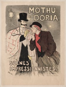 Mothu og Doria - impresjonistiske scener, 1893. av Théophile Alexandre Steinlen