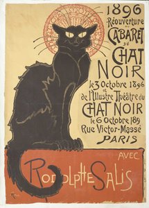 Gjenåpning av Cabaret du Chat Noir, 1896. av Théophile Alexandre Steinlen