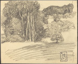 Skogen ved Courdemanche av Théophile Alexandre Steinlen