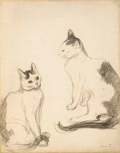 De to kattene; De to kattene av Théophile Alexandre Steinlen