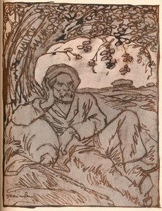 Vagabonden, c1879-1914, 1914 av Théophile Alexandre Steinlen