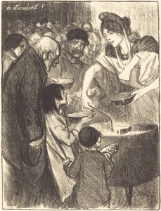 Venter (En betjent) av Théophile Alexandre Steinlen