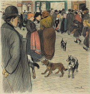 Ser på folkemengden av Théophile Alexandre Steinlen