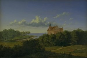 Et landskap med en herregård. Komposisjon