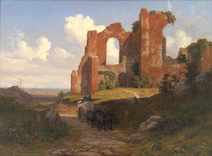 Utsikt over Caracalla-badene i Roma