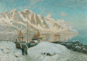 Nord-Norge (olje på lerret) av Thorolf Holmboe