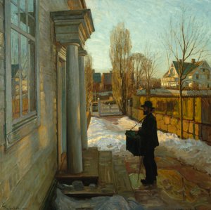 Uten tittel (Organ Grinder) 1906 (olje på lerret) av Thorolf Holmboe