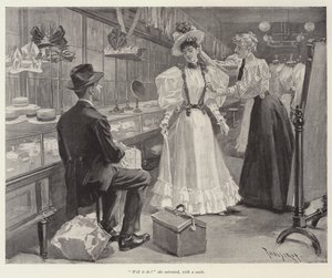 Illustrasjon for The Day of Their Wedding, av W D Howells av Thure de Thulstrup