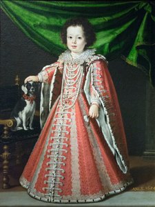 Portrett av Vittoria della Rovere som barn av Tiberio di Titi