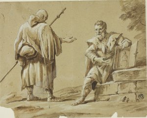 To pilegrimer med bærbar helligdom av Tiberius Dominikus Wocher