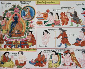 Manuskript om tibetansk medisin (detalj av 389729)