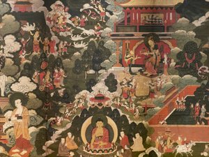 Scener av livet til Buddha Shakyamuni av Tibetan School