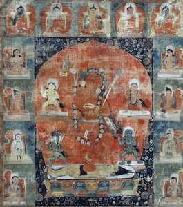 Tibetansk kultur: Sanwara Mandal (Detaljer). thankka av Tibetan School