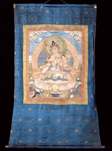 White Tara, fra Bhutan (tekstil) av Tibetan School