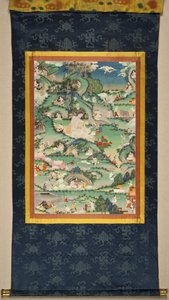 En scene fra livet til Milarepa Thangka, slutten av 1700-tallet. av Tibetan culture