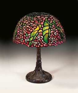 Pony Begonia bordlampe, ca. 1910 (blyglass og bronse)