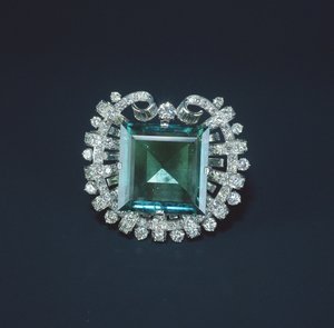 Hooker Emerald, 1950 (smaragd og diamanter satt i platina) av Tiffany und Company