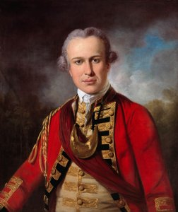 Uidentifisert offiser for et kongelig fotregiment, ca. 1760 (olje på lerret)