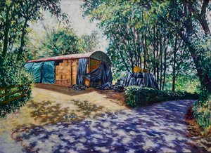 Haylage and Baleage 2019 (olje på lerret) av Tilly Willis