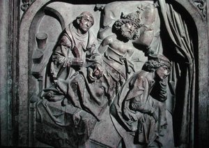 Graven til Henri II (973-1024) og hans kone Kunigunde, detalj av keiseren operert av St. Benedict