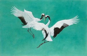 Dansen-grønn, akvarell og gouache på buer 300gsm papir, 104,1 x 160 cm