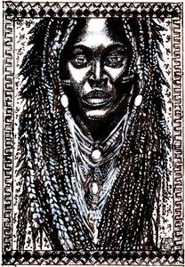 Portrett av afrikanske dreadlocks