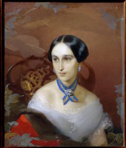 Portrett av Natalia Pushkina Lanskaya (Natalia Nikolayevna Gontcharova av Timofei Andreyevich Neff