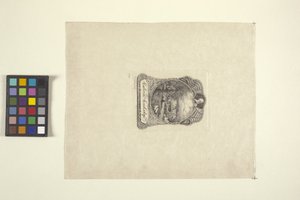 Bokplate for Calvin Coolidge (blekk) av Timothy Cole