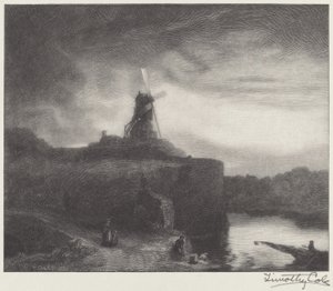 Møllen av Timothy Cole after Rembrandt van Rijn